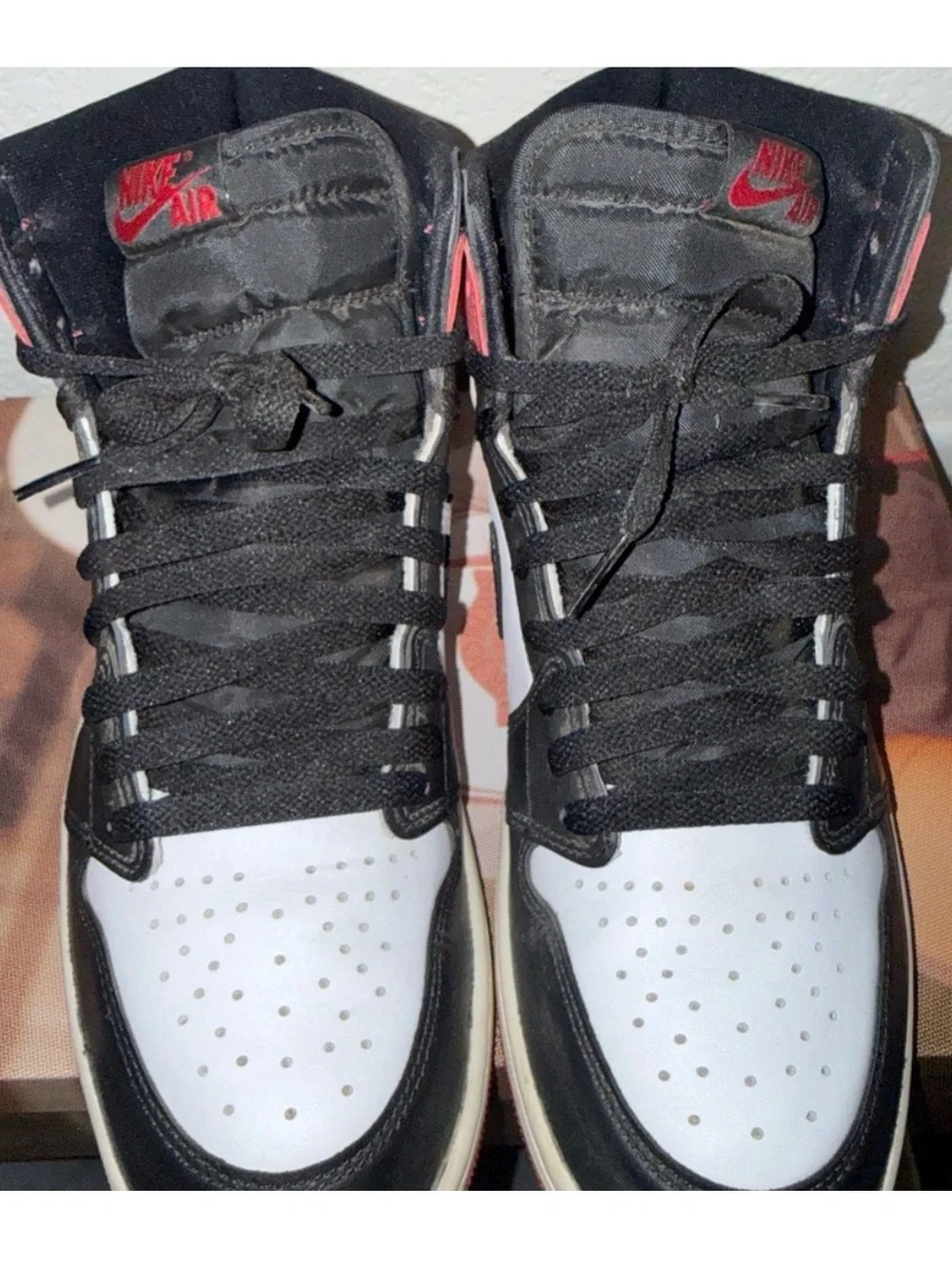 Jordan Men’s High-Top Sneakers in Black/White/Red